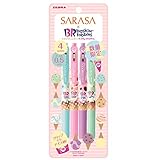 リトルツインスターズ ノック式ジェルボールペン【SARASA CLIP